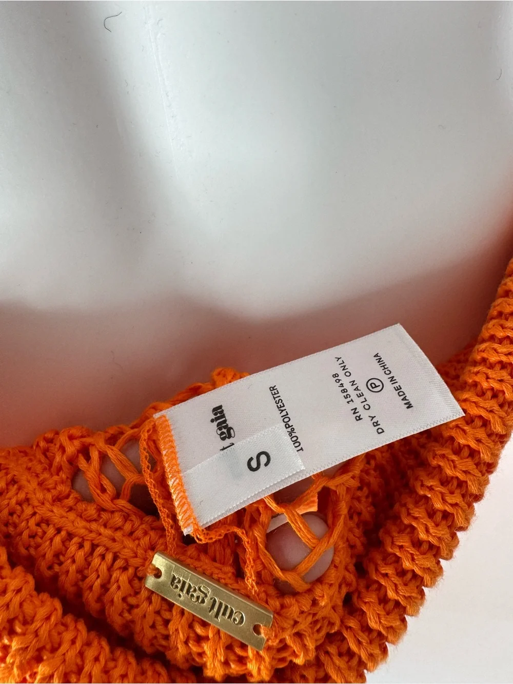 CULT GAIA | Orange Crochet Wide-Leg Cover-Up Pants with Tie Waist | Size
